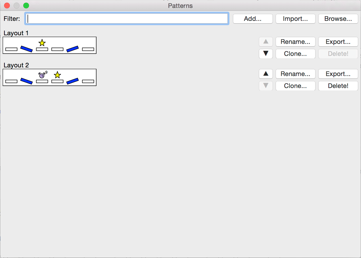 pattern editor dialog