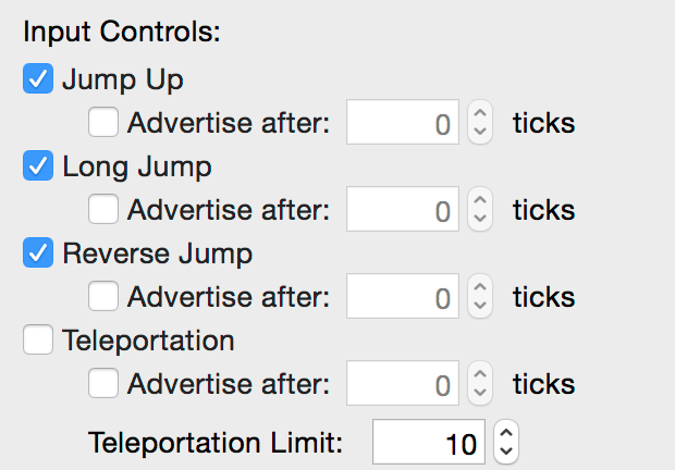 level input controls